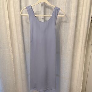Mango Basics Periwinkle Cross Back Dress